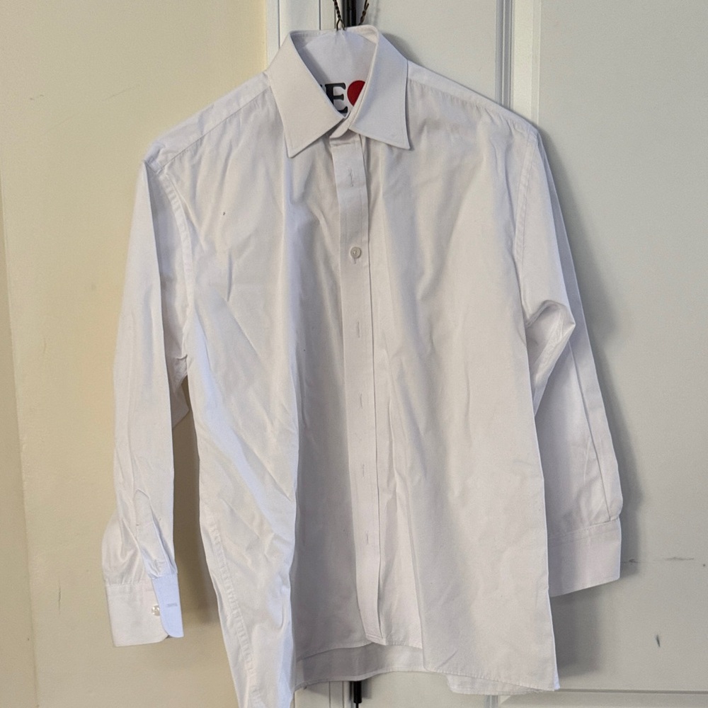 Crisp White Kids Button Down Shirt